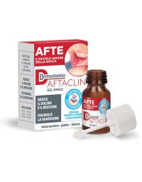 Dermovitamina aftaclin gel orale 7 ml contro dolore e brucione senza zucchero e senza glutine