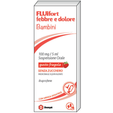 Fluifort febbre e dolore bambini 150ml gusto fragola