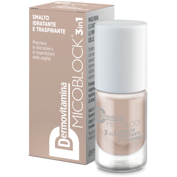 Dermovitamina micoblock 3in1 smalto idratante e traspirante beige 5 ml